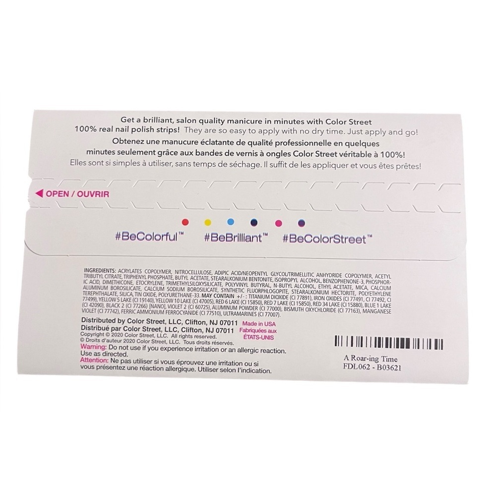 Color Street A Roar-ing Time Nail Polish Strips . New in package. - Picture 4 of 4